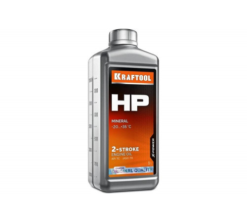 Минеральное масло KRAFTOOL HP для 2-тактных двигателей 1 л 41500-1