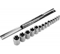 Набор универсальных головок DKSS14 (14 шт; 1/4"; 3/8", 1/2"; 4-24 мм) DEKO 065-0328