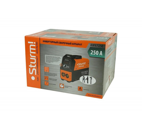Сварочный инвертор Sturm 250А, ПВ 60%, 170-250В, HotStart/AntiStick/ArcForce AW97I250