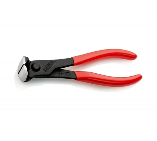 Торцевые кусачки Knipex 160 мм, фосфатированные, обливные ручки KN-6801160EAN Торцевые кусачки Knipex 160 мм, фосфатированные, обливные ручки KN-6801160EAN