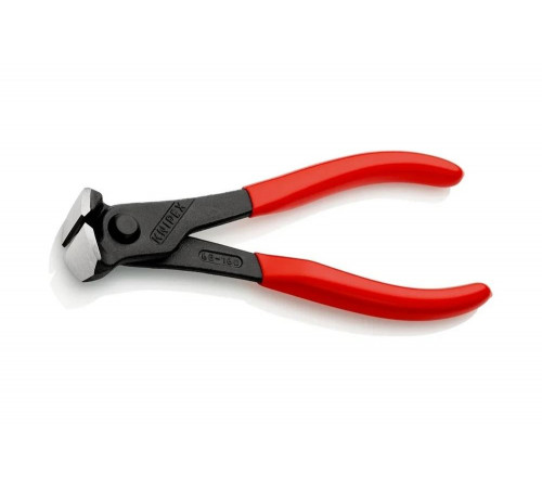Торцевые кусачки Knipex 160 мм, фосфатированные, обливные ручки KN-6801160EAN Торцевые кусачки Knipex 160 мм, фосфатированные, обливные ручки KN-6801160EAN