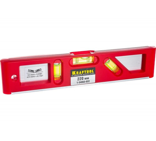 KRAFTOOL 220 мм, уровень с магнитом DIRECTOR LEVEL 1-34863-022
