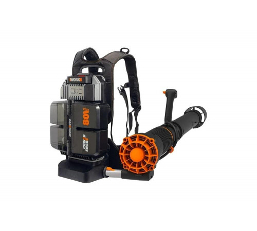 Аккумуляторная воздуходувка бесщеточная WORX WG572Е, 4Ач х1, BASECAMP 4x1, коробка WG572E Аккумуляторная воздуходувка бесщеточная WORX WG572Е, 4Ач х1, BASECAMP 4x1, коробка WG572E