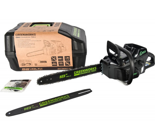 Аккумуляторная бесщеточная цепная пила Greenworks GD82CS50 2001607 Аккумуляторная бесщеточная цепная пила Greenworks GD82CS50 2001607