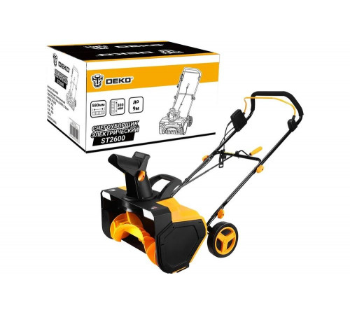 Электрический снегоуборщик DEKO ST2600, 58 см, 2600 Вт, 2 фары 063-4444 Электрический снегоуборщик DEKO ST2600, 58 см, 2600 Вт, 2 фары 063-4444