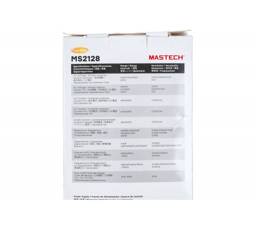 Цифровые токоизмерительные клещи Mastech MS2128 Цифровые токоизмерительные клещи Mastech MS2128