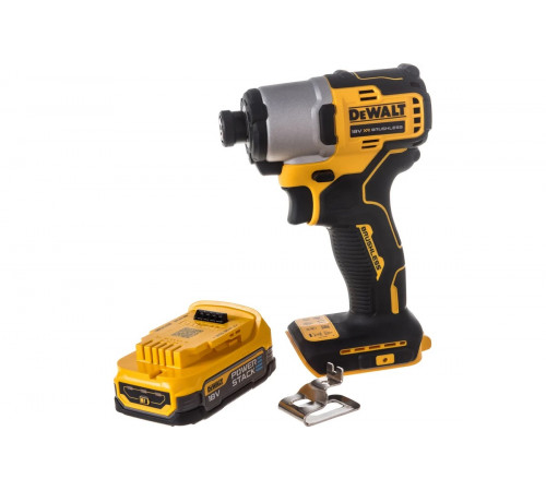 Бесщеточный импульсный шуруповерт DEWALT 18 В XR батарея POWERSTACK, чемодан TSTAK DCF840E1T-XJ