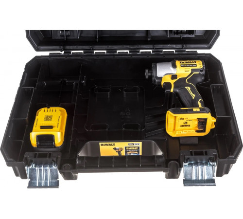 Бесщеточный импульсный шуруповерт DEWALT 18 В XR батарея POWERSTACK, чемодан TSTAK DCF840E1T-XJ