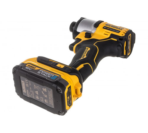 Бесщеточный импульсный шуруповерт DEWALT 18 В XR батарея POWERSTACK, чемодан TSTAK DCF840E1T-XJ