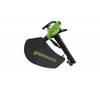 Воздуходув-садовый пылесос аккумуляторный Greenworks 40V, бесщеточный, c 1хАКБ 4Ач и ЗУ 2406907UB