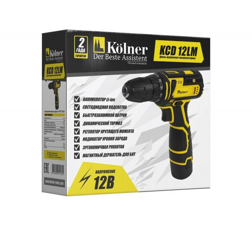 Аккумуляторная дрель-шуруповерт Kolner KCD 12LM 8020100351