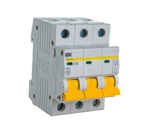 IEK ВА47-29 3п, C, 40А, 4.5кА - надежный автомат для электрической сети