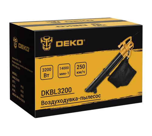 Электрическая воздуходувка-пылесос DEKO DKBL3200 065-1208 Электрическая воздуходувка-пылесос DEKO DKBL3200 065-1208