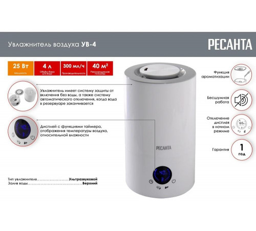 Увлажнитель воздуха Ресанта УВ-4