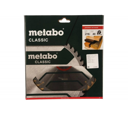 Пильный диск (216x30х1.8 мм, 40WZ) Metabo 628060000 Пильный диск (216x30х1.8 мм, 40WZ) Metabo 628060000