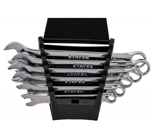 STAYER 6 шт, 6 - 14 мм, набор комбинированных гаечных ключей HERCULES 27085-H6_z01 STAYER 6 шт, 6 - 14 мм, набор комбинированных гаечных ключей HERCULES 27085-H6_z01