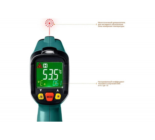 KRAFTOOL -50°С +550°С, пирометр инфракрасный TRM-550 45705-550