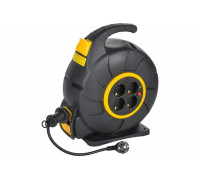 Удлинитель IEK Twist катушка ук20 4места, 2p+pe/20м, 3x1,5мм2, автосмотка TW-KP27-16-04-20