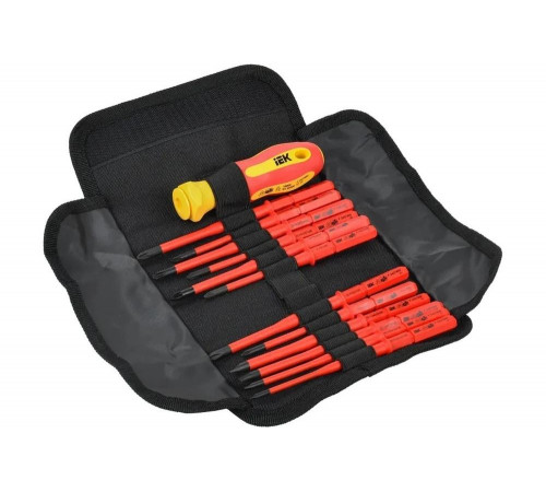 Диэлектрическая отвертка с жалами IEK Arma2l 5 SLIM Т2 13 шт. A2L5-NS30-T2-13