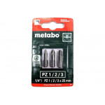 Набор бит Pozidriv (3 шт; PZ 1/2/3; torsion) METABO 628538000