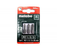 Набор бит Pozidriv (3 шт; PZ 1/2/3; torsion) METABO 628538000