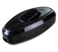 Одноклавишный выключатель IEK ВБ-01Ч разборный, для бра, черный EVB10-K02-10