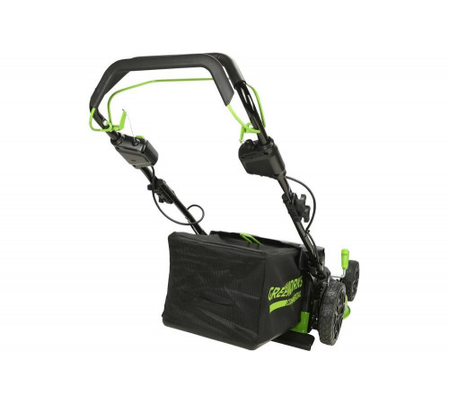 Аккумуляторная газонокосилка GreenWorks GC82LM61S 82 В 2515607 Аккумуляторная газонокосилка GreenWorks GC82LM61S 82 В 2515607