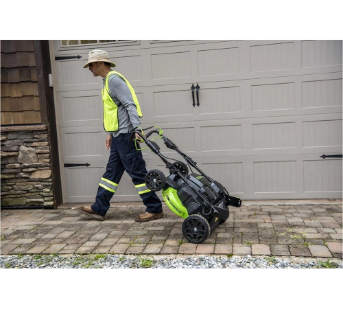 Аккумуляторная газонокосилка GreenWorks GC82LM61S 82 В 2515607 Аккумуляторная газонокосилка GreenWorks GC82LM61S 82 В 2515607