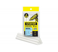 Стрежни клеевые прозрачные, универсальные 11х100 мм, 6 шт, STAYER Professional Cristal 0682-H6