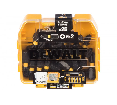 Биты PH2, 25 мм, 25 шт. в кейсе DEWALT DT70555T