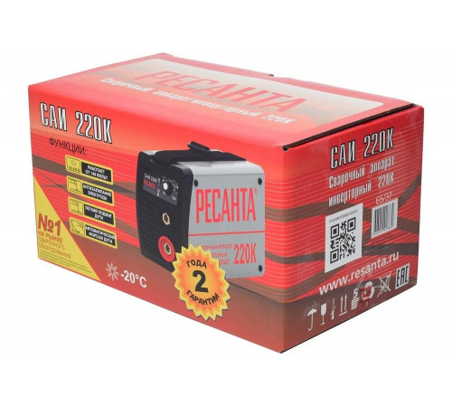 Сварочный аппарат инверторный Ресанта САИ 220К (компакт) Сварочный аппарат инверторный Ресанта САИ 220К (компакт)