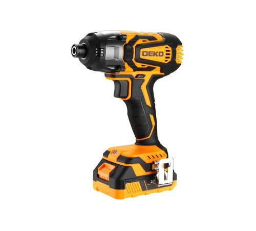 Аккумуляторный ударный винтоверт DEKO DKTS20-Li, 20 В, 1x2.0 Ач 084-1045 Аккумуляторный ударный винтоверт DEKO DKTS20-Li, 20 В, 1x2.0 Ач 084-1045