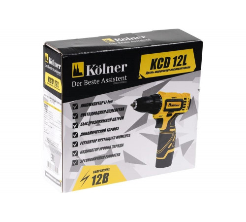 Аккумуляторная дрель-шуруповерт Kolner KCD 12L
