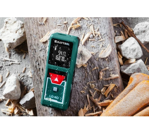 KRAFTOOL дальность 5 см - 40 м, точность 1,5 мм, лазерный дальномер LD-40 34763 KRAFTOOL дальность 5 см - 40 м, точность 1,5 мм, лазерный дальномер LD-40 34763