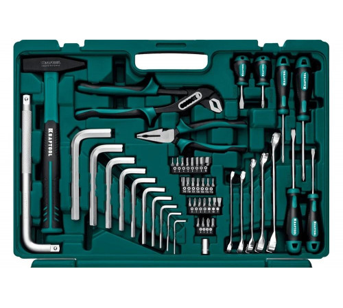 Универсальный набор инструмента KRAFTOOL Extrem-142 142 предм. (1/2"+3/8"+1/4") 27889-H142 Универсальный набор инструмента KRAFTOOL Extrem-142 142 предм. (1/2"+3/8"+1/4") 27889-H142