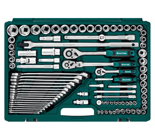 Универсальный набор инструмента KRAFTOOL Extrem-142 142 предм. (1/2"+3/8"+1/4") 27889-H142 Универсальный набор инструмента KRAFTOOL Extrem-142 142 предм. (1/2"+3/8"+1/4") 27889-H142