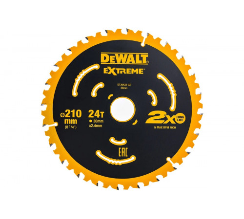 Диск пильный EXTREME (210x30 мм; 24T) DEWALT DT20432-QZ