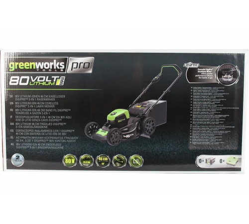 Аккумуляторная бесщеточная газонокосилка Greenworks 2500907 Аккумуляторная бесщеточная газонокосилка Greenworks 2500907