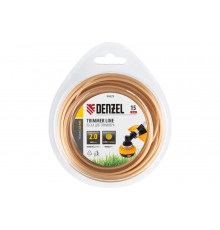 Леска армированная алюминием для триммера ALUFLEX 2 мм, 15 м, блистер, круглая Denzel 96829