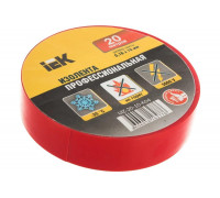 Изолента ПВХ 19мм, 20м, красная IEK ИЭК UIZ-20-10-K04