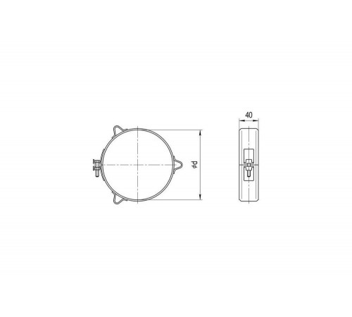 Хомут обжимной под растяжку Ferrum 0.5 мм, ф160 f5010