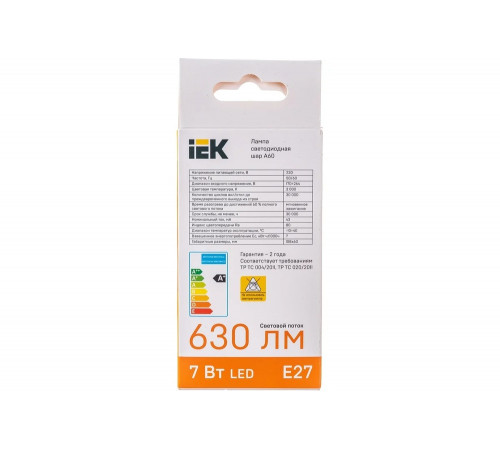Потрясающая лампа IEK LLE-A60-7-230-30-E27 Потрясающая лампа IEK LLE-A60-7-230-30-E27
