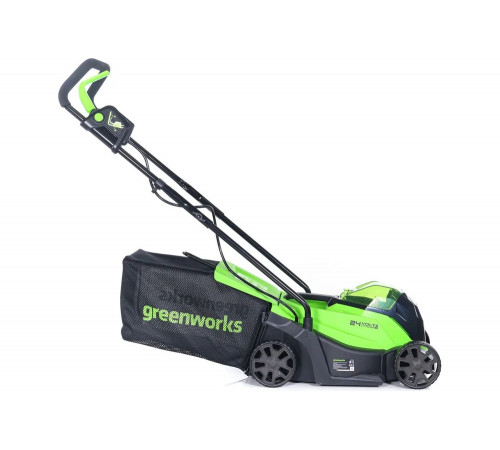 Газонокосилка аккумуляторная GreenWorks 24V, 33 см, бесщеточная, с 1хАКБ 2Ач c USB и ЗУ 2516107USB2 Газонокосилка аккумуляторная GreenWorks 24V, 33 см, бесщеточная, с 1хАКБ 2Ач c USB и ЗУ 2516107USB2