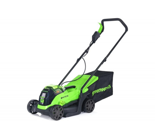 Газонокосилка аккумуляторная GreenWorks 24V, 33 см, бесщеточная, с 1хАКБ 2Ач c USB и ЗУ 2516107USB2 Газонокосилка аккумуляторная GreenWorks 24V, 33 см, бесщеточная, с 1хАКБ 2Ач c USB и ЗУ 2516107USB2