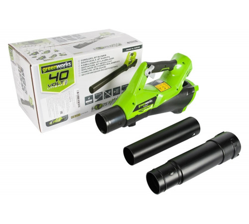 Воздуходув аккумуляторный GreenWorks 40V, с 1хАКБ 4 Ач c USB и ЗУ 2400807USB4