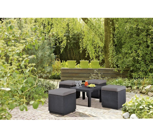 Пуф KETER Cube with cushion 17192157ГР Пуф KETER Cube with cushion 17192157ГР
