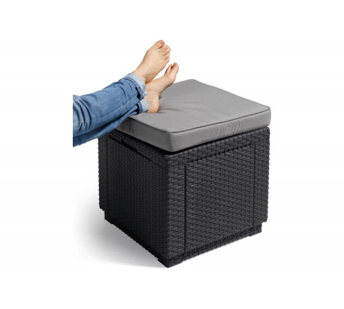 Пуф KETER Cube with cushion 17192157ГР Пуф KETER Cube with cushion 17192157ГР