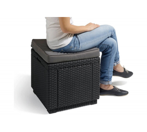Пуф KETER Cube with cushion 17192157ГР Пуф KETER Cube with cushion 17192157ГР