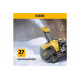 Бензиновая снегоуборочная машина Denzel sb 460 e, 99cc, эл.старт, шнек snowcrusher 97649