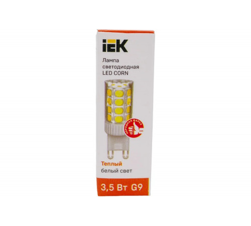 Светодиодная лампа IEK corn капсула 3,5вт 230в 3000к керамика g9 LLE-CORN-4-230-30-G9